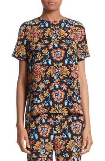 Women's Etro Floral Print Silk Top