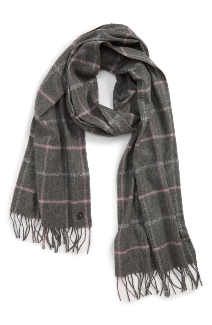 Men's Ted Baker London Window Check Fringed Scarf