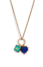 Women's Tory Burch Block T Logo Charm Necklace