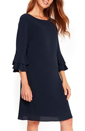 Women's Wallis Flute Sleeve Shift Dress Us / 8 Uk - Blue