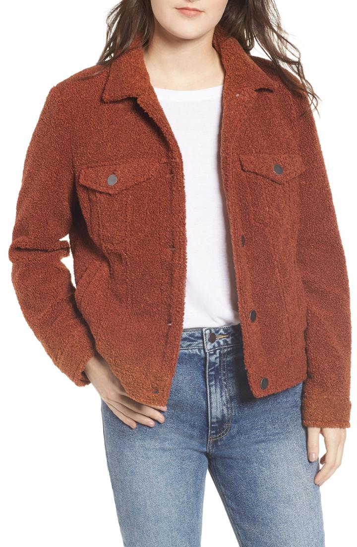 Women's Bp. Faux Fur Trucker Jacket