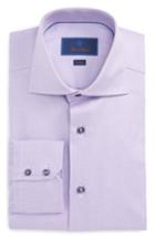 Men's David Donahue Trim Fit Solid Dress Shirt .5 34/35 - Blue