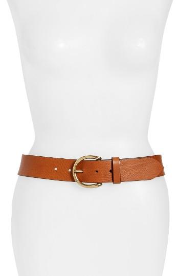 Women's Frye Campus Leather Belt - Cognac