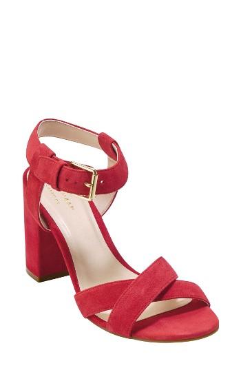Women's Cole Haan Kadi Ankle Strap Sandal B - Red