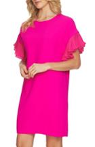 Women's Cece Tiered Pleated Crepe Shift Dress - Pink