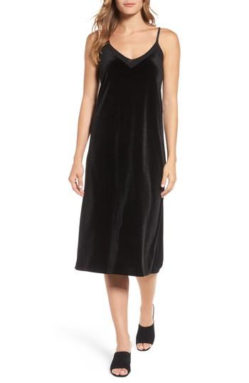 Women's Halogen Velvet Slipdress - Black