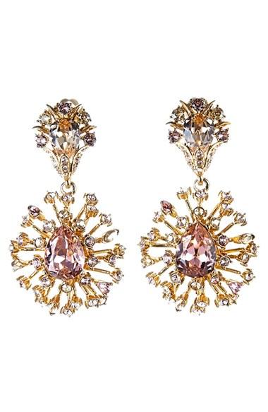Women's Oscar De La Renta Tiered Crystal Drop Earrings