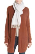 Women's Eileen Fisher Herringbone Cotton Knit Scarf, Size - Beige