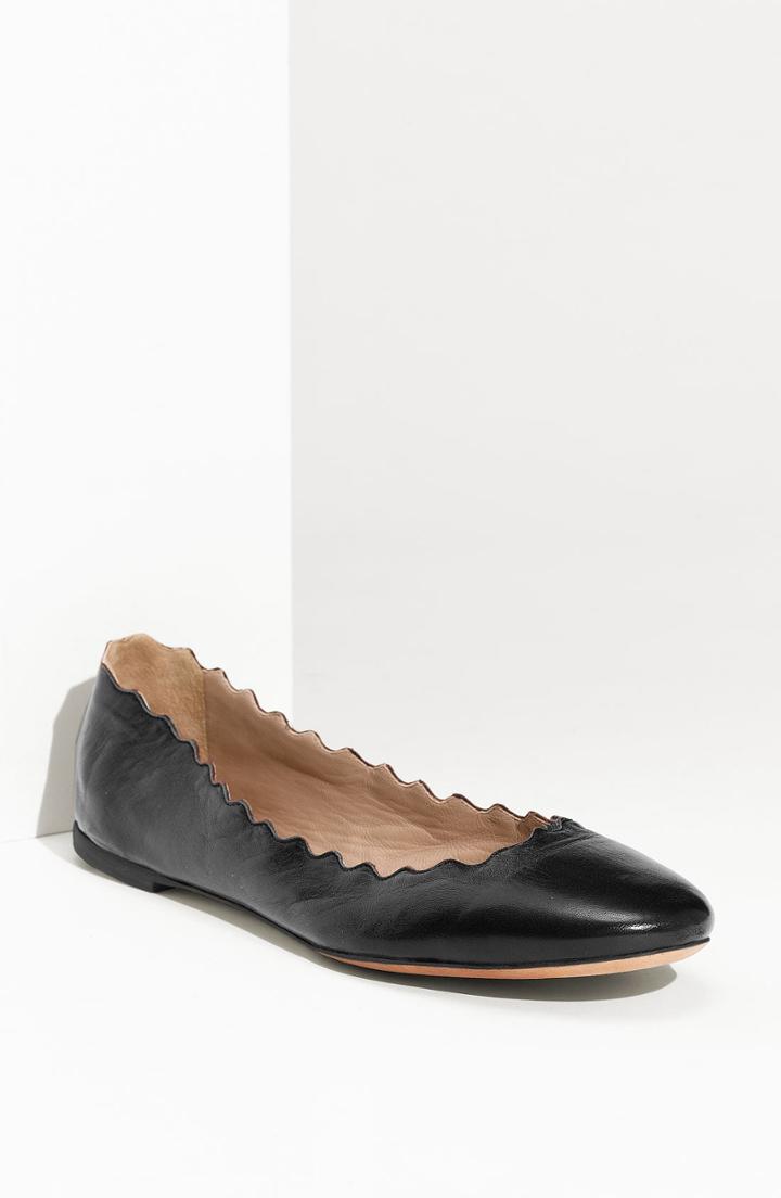 Women's Chloe Scalloped Ballet Flat Us / 36eu - Black