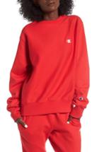 Women's Champion Crewneck Sweatshirt, Size - Red