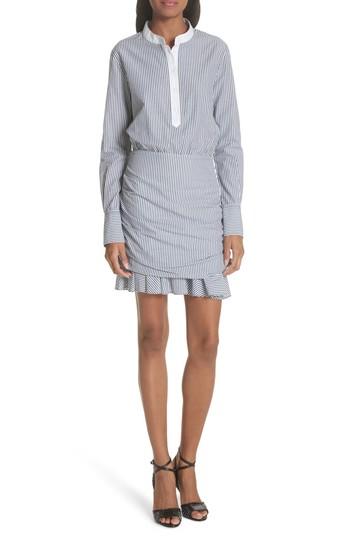 Women's Veronica Beard Everett Stripe Shirtdress - Black