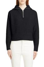 Women's Isabel Marant Fancy Half Zip Wool & Cashmere Blend Sweater Us / 34 Fr - Black