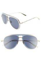 Women's Dior Ultime1 57mm Aviator Sunglasses - Gold/ Blue