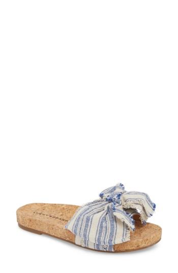 Women's Lucky Brand Floella Bow Slide Sandal M - Blue