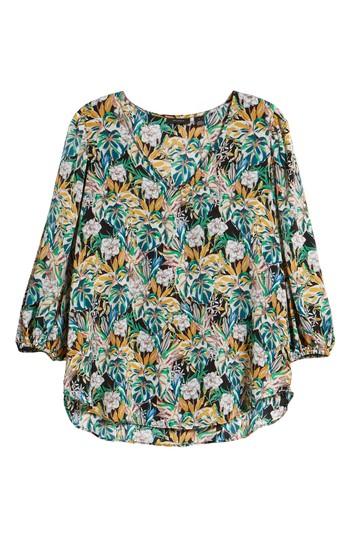 Women's Halogen Blouson Sleeve Crepe Blouse - Yellow