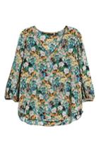 Women's Halogen Blouson Sleeve Crepe Blouse - Yellow