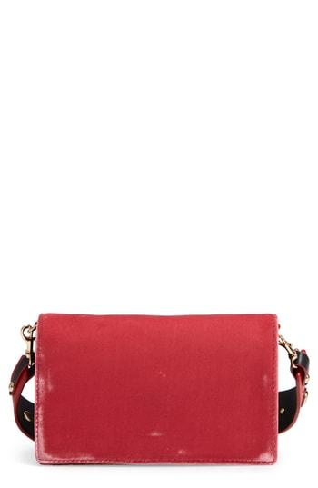 Dvr Soiree Velvet Convertible Crossbody Bag - Red