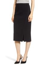 Women's Anne Klein New York Slit Detail Midi Skirt - Black