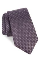 Men's Nordstrom Men's Shop Chad Microdot Silk Tie, Size - Black