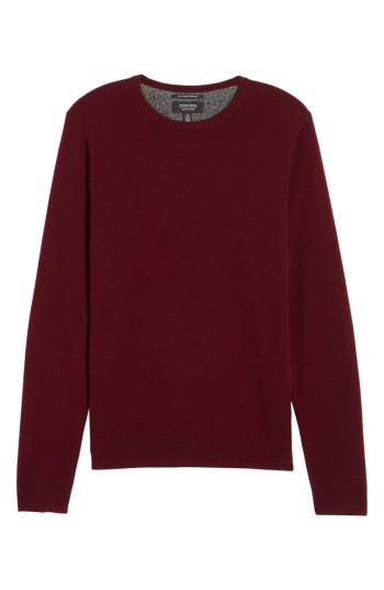 Men's Nordstrom Men's Shop Cashmere Crewneck Sweater - Burgundy