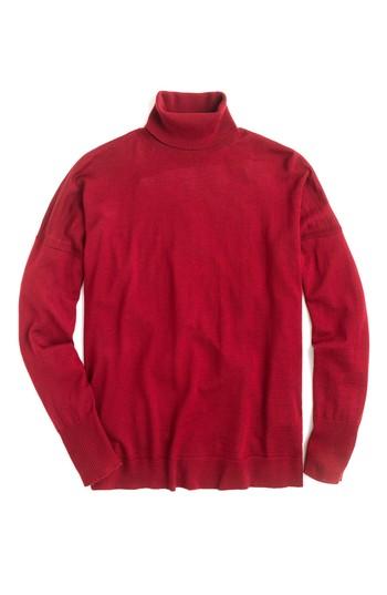 Women's J.crew Nyla Weekend Merino Turtleneck - Red