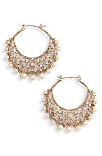 Women's Marchesa Filigree Click Hoop Earrings