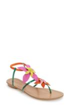 Women's Pelle Moda Ellis Strappy Flowered Sandal .5 M - Green