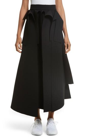 Women's A.w.a.k.e. Asymmetric Panel Skirt Us / 38 Fr - Black