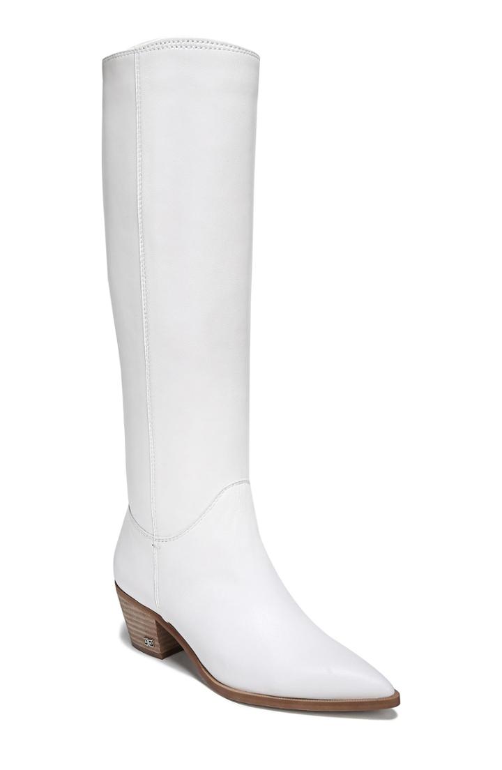 Women's Sam Edelman Rowena Knee High Boot .5 M - White