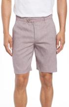 Men's Ted Baker London Newshow Flat Front Stretch Cotton Blend Shorts - Purple