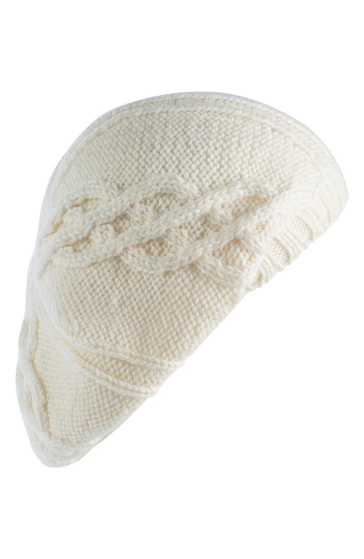 Women's Helen Kaminski Cable Knit Wool Beret -