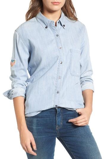 Women's Rails Brett Embroidered Chambray Shirt - Blue