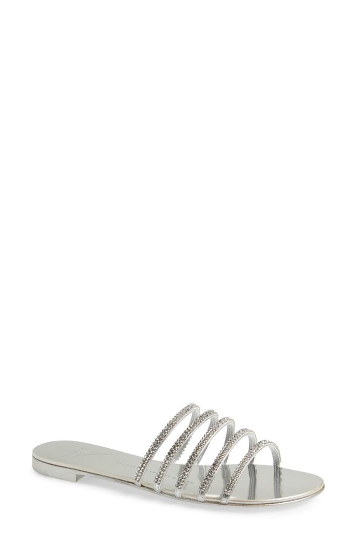 Women's Giuseppe Zanotti Nuvoroll Crystal Embellished Slide Sandal