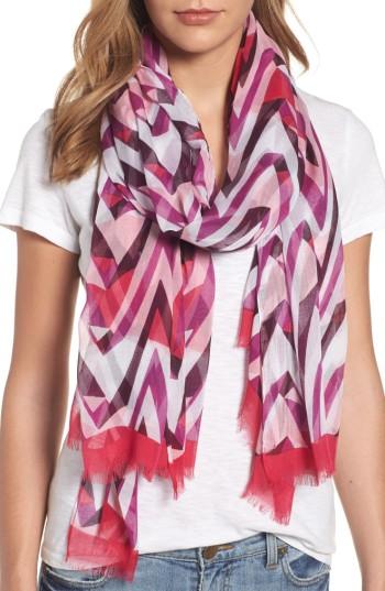 Women's Halogen Wild Chevron Modal & Silk Wrap