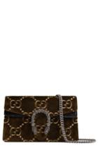Gucci Supermini Dionysus Double G Velvet Shoulder Bag -
