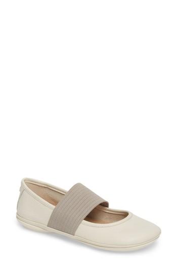 Women's Camper 'right Nina' Leather Ballerina Flat Us / 36eu - Beige