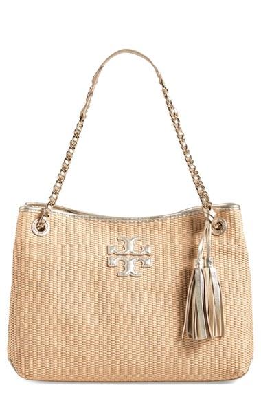 Tory Burch 'thea' Straw Tote - Beige