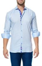 Men's Maceoo Wall Street Jacquard Sport Shirt (m) - Blue