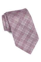 Men's John Varvatos Star Usa Plaid Cotton & Silk Tie, Size - Purple