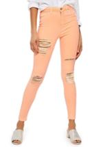 Women's Topshop Jamie Super Ripped Skinny Jeans X 30 - Orange