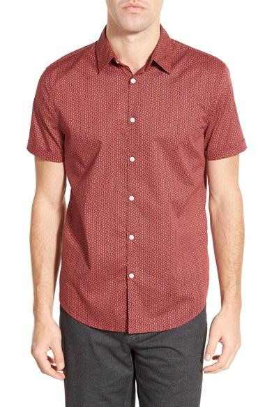 Men's John Varvatos Star Usa Slim Fit Print Sport Shirt