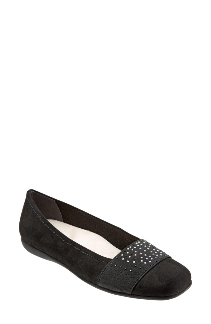 Women's Trotters Samantha Flat .5 N - Black