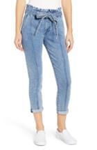 Women's Prosperity Denim Paperbag Waist Crop Skinny Jeans - Blue