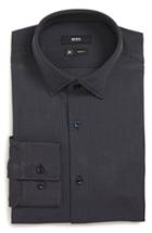 Men's Boss Jenno Slim Fit Stretch Dot Dress Shirt .5 - Blue