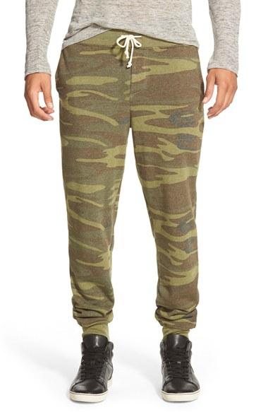 Men's Alternative 'dodgeball' Camo Print Sweatpants, Size - Green