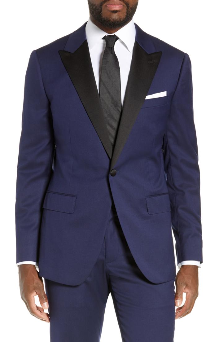 Men's Bonobos Capstone Slim Fit Italian Wool Blend Dinner Jacket R - Blue