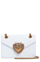 Dolce & Gabbana Micro Devotion Leather Crossbody Bag - White