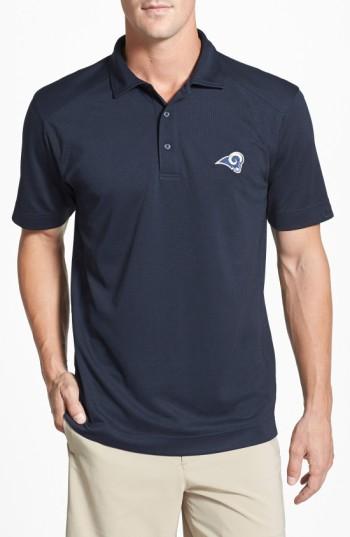 Men's Cutter & Buck Los Angeles Rams - Genre Drytec Moisture Wicking Polo