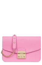 Furla Small Metropolis Leather Crossbody Bag - Pink