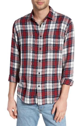 Men's Rails Lennox Slim Fit Plaid Woven Shirt - Red
